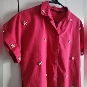 Zara Vibrant Pink Shirt